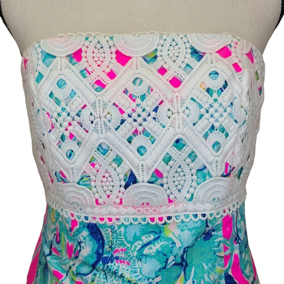 Lilly Pulitzer Brynn Dress Raz Berry Lobsters In Love 28119 Size 6 - Picture 6 of 10